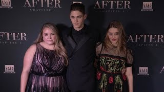 Josephine Langford, Hero Fiennes Tiffin, Anna Todd at After Premiere in Paris