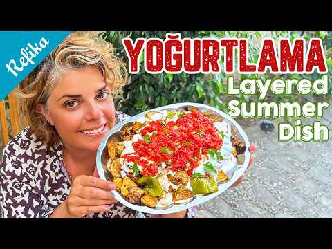 Summer Meze: Yogurtlama! Layers Of Veggies Topped With Garlic Yogurt, Great Tomato Sauce – Greatness