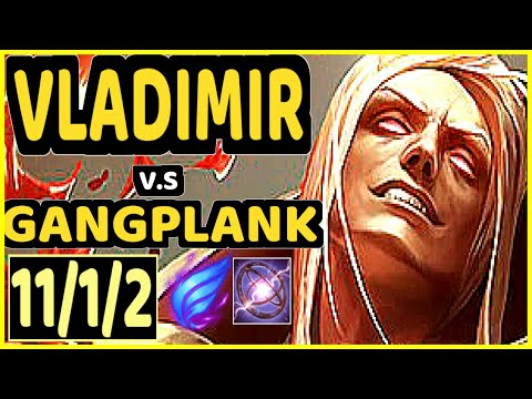 ROACH (VLADIMIR) vs GANGPLANK - 11/1/2 KDA TOP CHALLENGER GAMEPLAY - KR