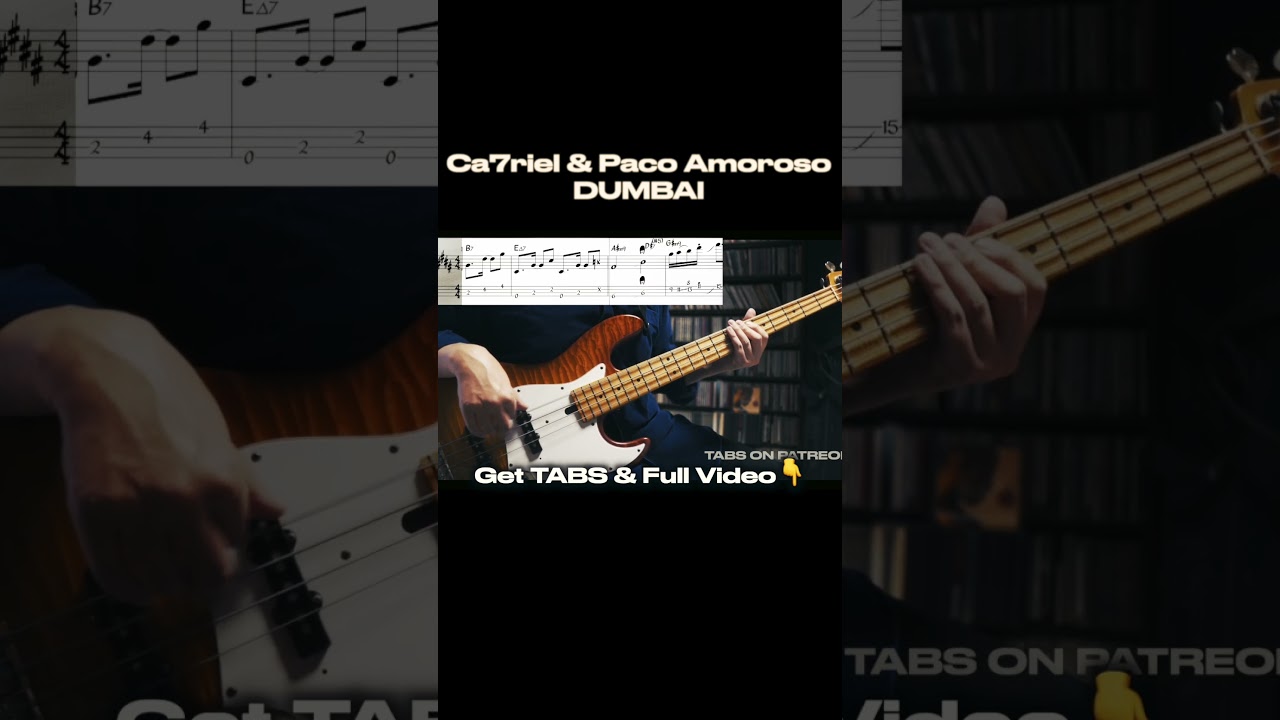 Ca7riel & Paco Amoroso - DUMBAI | Bass Cover with TABS 🎸🔥