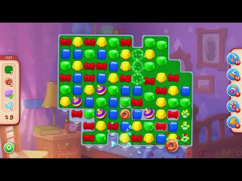 Homescapes Level 1101 - 17 Moves - No Boosters