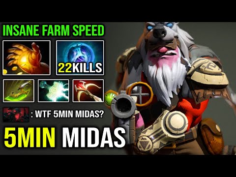 Ultra Farm 5Min Midas Sniper | 100% Deleted SF Mid with Machine Gun Free Hit DotA 2