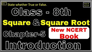 Introduction Chapter 5 (Squares and Square Roots) Class 8th New NCERT Math, CBSE
