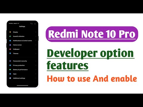 Redmi Note 10 Pro , Developer option features How to use and enable
