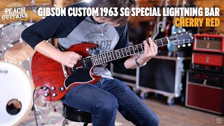 Video thumbnail for No Talking...Just Tones | Gibson Custom 1963 SG Special Reissue Lightning Bar Cherry Red by Peach Guitars