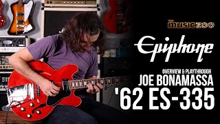 Video thumbnail for Epiphone Joe Bonamassa 1962 ES-335 Review and Playthrough at The Music Zoo! by The Music Zoo