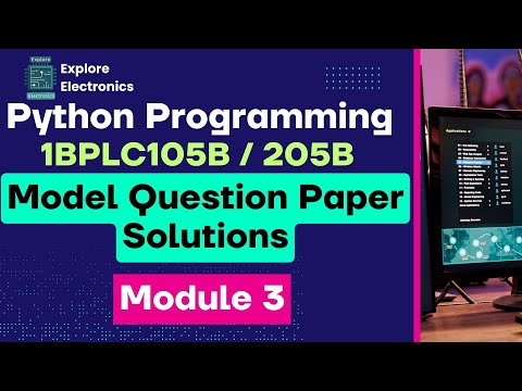Model Qp Solution Python Programming Module 3 1bplc105b205b