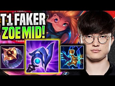 FAKER WORLD CLASS WITH ZOE! - T1 Faker Plays Zoe Mid vs Seraphine! | Season 11