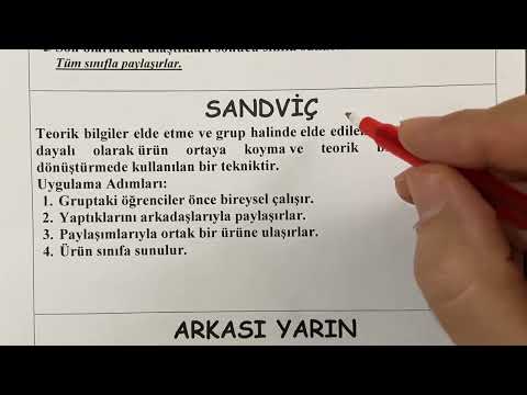 Ders 82: ÖYT- Tereyağ-Ekmek - Sandviç- Arkası Yarın