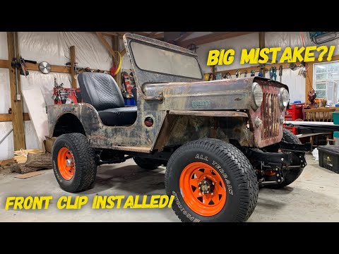 Willys Jeep Front Clip Install Plus Seats and Custom Dash!