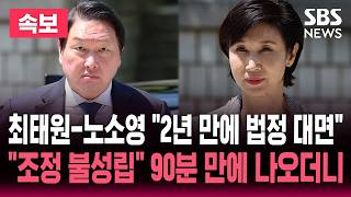 [????속보] 최태원·노소영 재산분할 조정 불성립..정식 변론 재개 / SBS 뉴스속보