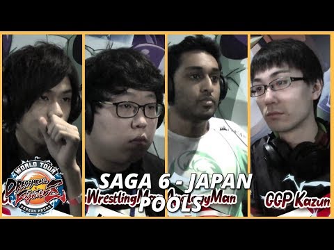 DBFZ World Tour: Japan Saga 6 (Pools) Kazunoko, Acqua, KoreanWrestlingMan, Apologyman
