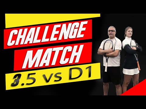 Female Pro vs Amateur Male Tennis Match