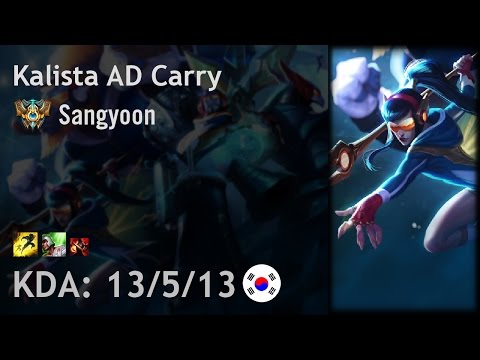 Kalista AD Carry vs Miss Fortune - Sangyoon - KR Challenger Patch 6.20