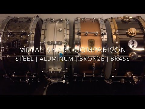 Metal Snare Drum Comparison - Steel | Aluminum | Bronze | Brass