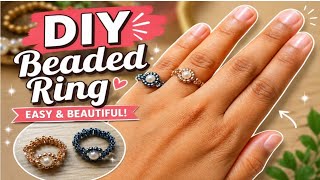 DIY Beaded Ring Tutorial 💍 | Easy Seed Bead Ring for Beginners