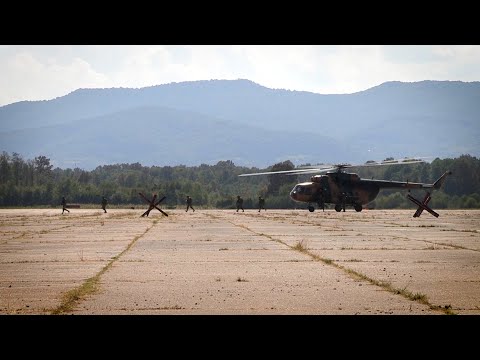 Embarkation and Disembarkation Drills with Mi-17 Helicopter
