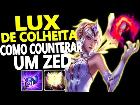 LUX MID FULL AP DE COLHEITA ISSO TÁ FORTE DEMAIS - COMO COUNTERAR UM ZED NO MID - GAMEPLAY