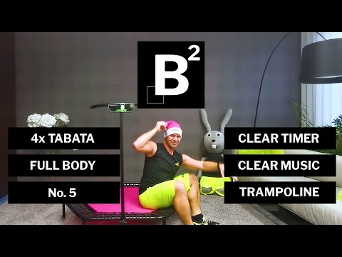 B2 #5 [TRAMPOLINE] - Bodyweight Workout Blocks - 4x TABATA [FULL BODY] [CLEAR MUSIC & TIMERS]