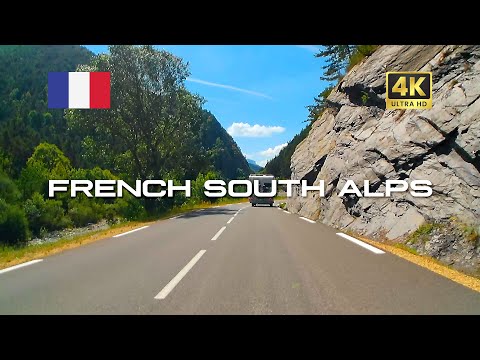 Straße zwischen Haut-Vernet und Valensole über Digne Alpes de Haute Provence Frankreich 4K 60FPS