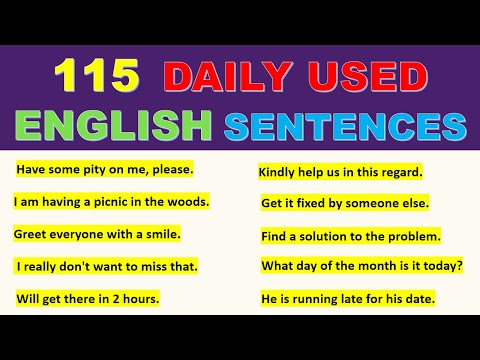 115 Daily Used English Sentences || English Conversation Sentences || #learnenglish #spokenenglish