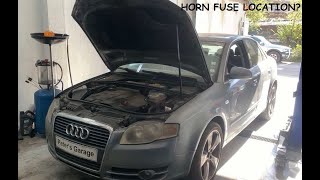Audi A4 B7 Horn fuse relay location