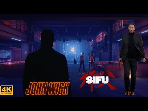 John Wick Mode | Club Fight | Sifu MOD | 4K 60 FPS Combat Gameplay  | KEANU REEVES |