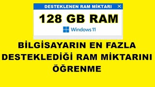 Bilgisayarın En Fazla Kaç GB RAM Desteklediği Nasıl Öğrenilir ? | PC Maksimum RAM Miktarı Öğrenme