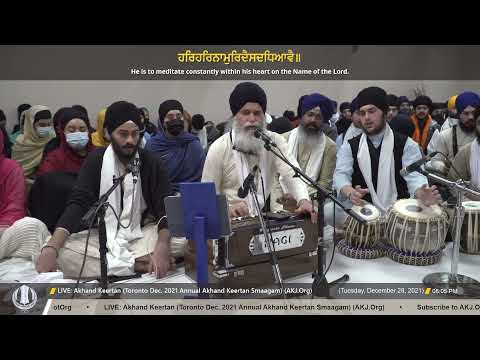 058 Bhai Deepinder Singh Jee Toronto Tuesday Evening Toronto Dec 2021 Annual Akhand Keertan Smaagam