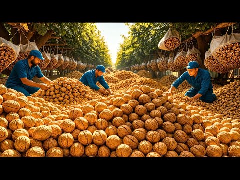Como se PROCESAN MILLONES de TONELADAS de NUECES en MegaFábricas