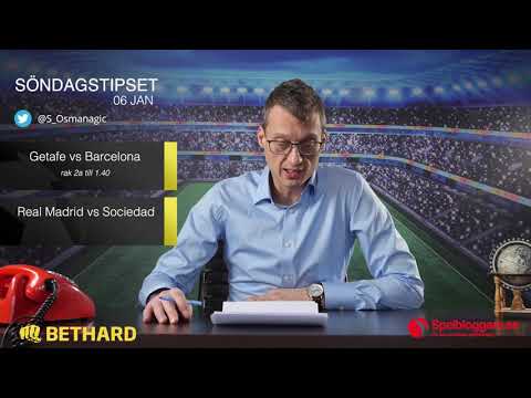 Speltips: Getafe - Barcelona, Real Madrid - Real Sociedad & Sevilla - Atlético Madrid 6/1