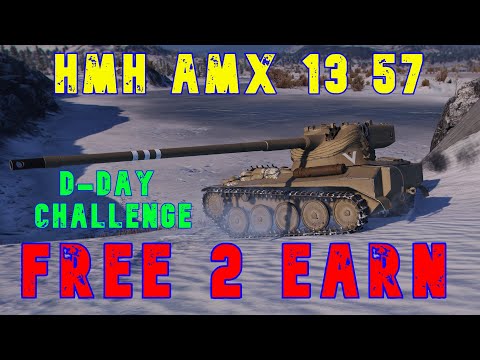 AMX 13 57 Free 2 Earn  - D-Day Challenge - ll Wot Console - World of Tanks Console Modern Armour