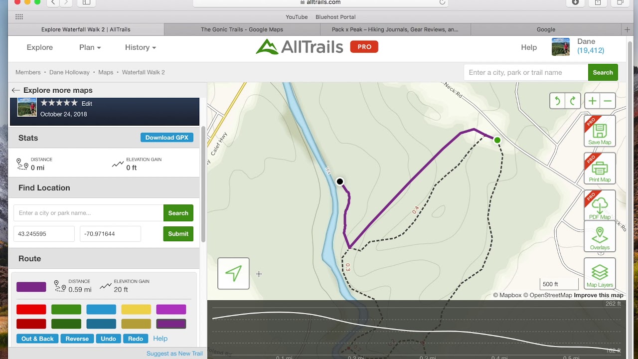How To Create Custom Maps with AllTrails Pro - Routes and Waypoints (2018)