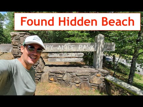 Secret Little Beach on a Lake