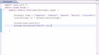 Intermediate Java Tutorial - 9 - Collections Method sort