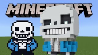 How to build Sans (ver. 2.0) in Minecraft (Undertale)