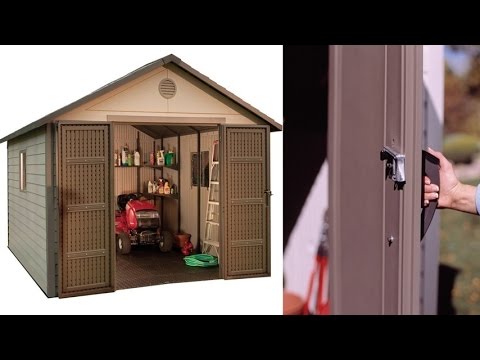 Lifetime 6433 11 by 11 Foot Outdoor Storage Shed Building With 2 Shatter Proof Windows Ventilation