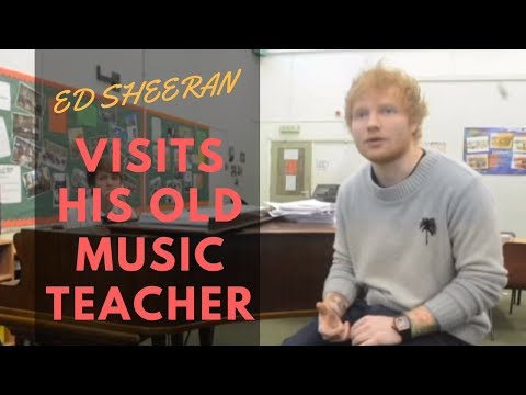Ed Sheeran visits his former music teacher in Suffolk