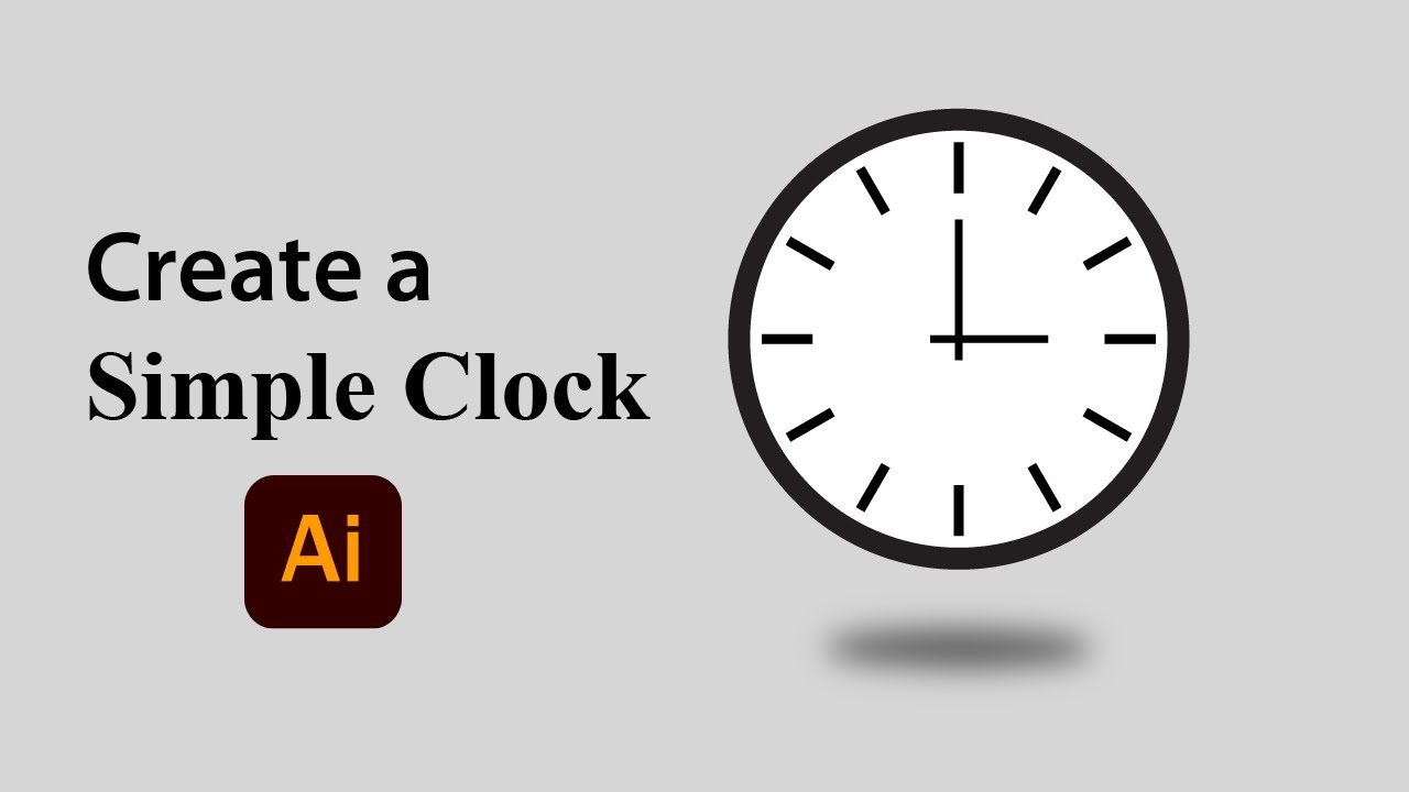 How to Draw a Simple Clock in Adobe illustrator | Shorts