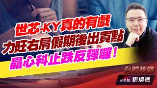 世芯-KY真的有戲，力旺右肩假期後出買點，晶心科止跌反彈囉！｜台股攻略｜劉烱德 (圖)