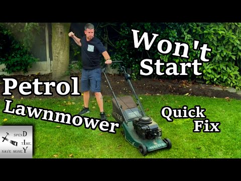 Petrol lawnmower won't start. Quick and easy fix for free