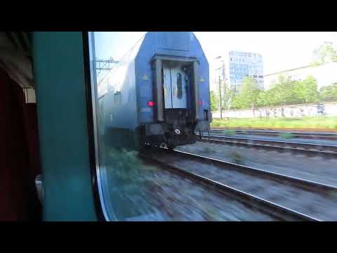 2022-05-12 cursa de trenuri (partea 1): IRN 1557 depăşit de R 7037 şi invers