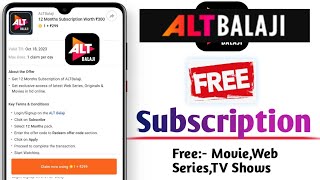 ALT BALAJI Free Subscription Kaise Kare | ALT BALAJI Free Redeem Code | ALT BALAJI Free |