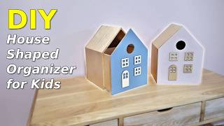 Creative DIY Storage Box | House-Shaped Organizer for Kids’ Room