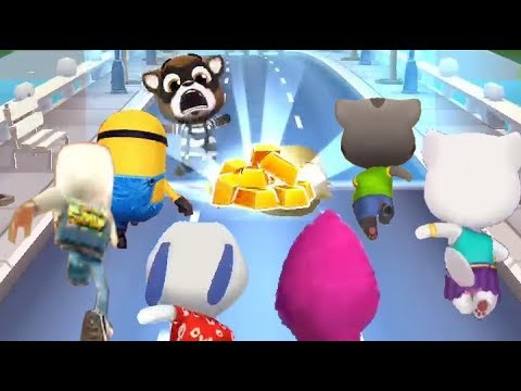 Tom Gold Run VS Masha Run VS Subway Surfers VS Despicable Me Minion Rush VS Angela VS Hank