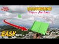 Boomerang Paper Airplane Easy | How to make a Paper Airplane | Come Back Paper Airplane Easy