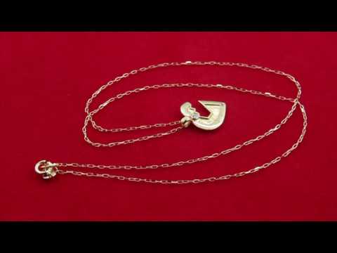 TELEIOS LUXE 18K GOLD 0.04CT DIAMONDS KEY & HEART ENGRAVED COUPLES NECKLACE SET - TL0000044