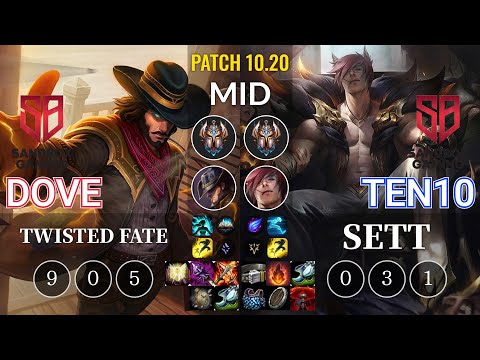 SB Dove Twisted Fate vs SB Ten10 Sett Mid - KR Patch 10.20
