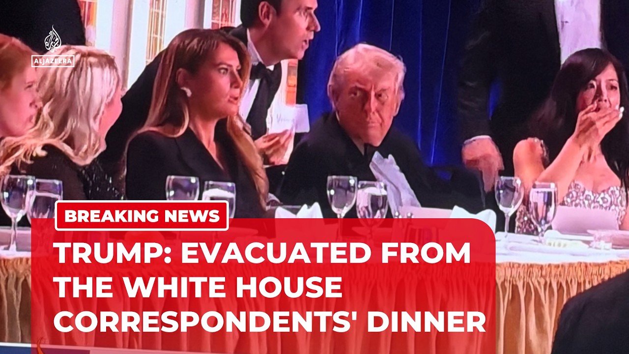 U.S.President Donald Trump evacuated after a security incident at White House Correspondents' Dinner