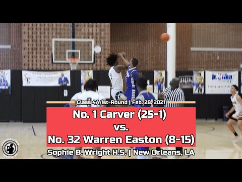 (1) Carver vs. (32) Warren Easton (Highlights) - 1st-Round game resumes after shooting of officer